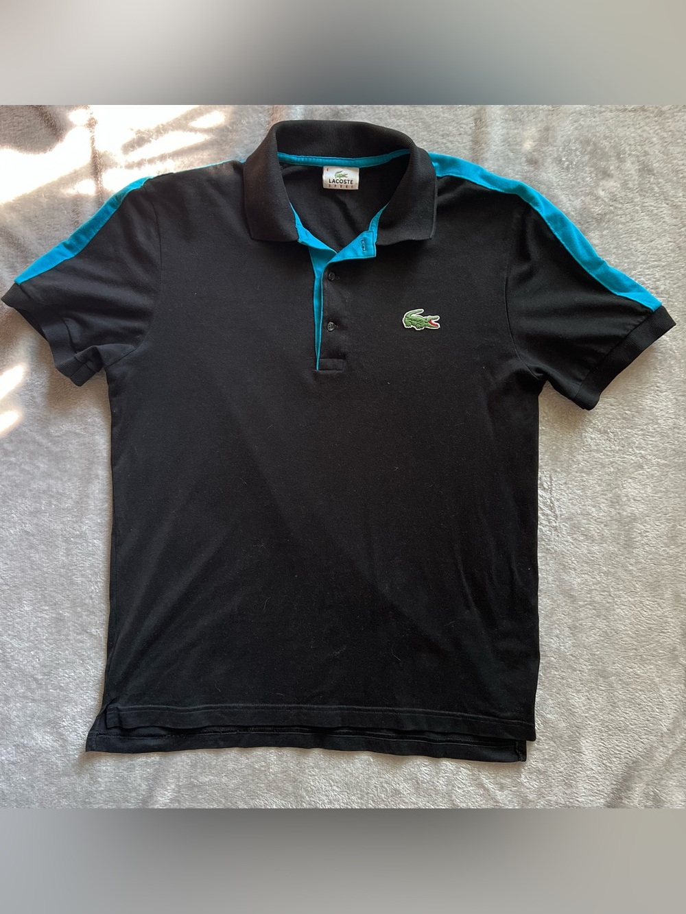 Lacoste Sport Black Polo Shirt Size 4